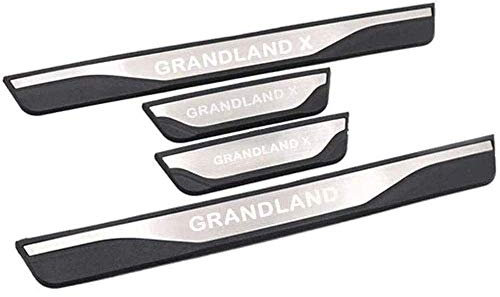 Einstiegsleisten Abdeckung Zierleisten FüR Opel Grandland X SUV 2018 2019, Edelstahl TüRschweller Schutz Leisten Schwellerleisten Interieur Ladekantenschutz Auto ZubehöR, 4 StüCk
