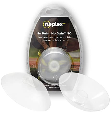 Neplex Lot de 2 protège-tétons en silicone anti-frottement pour course à pied, blanc, taille unique