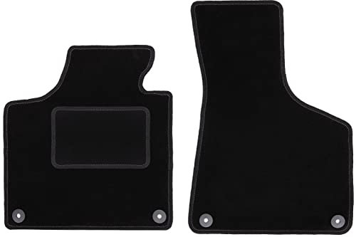 Wielganizator Automatte – Passend für Audi A3 8P Fließheck, Sportback, Cabrio 2003-2011 – Velours – Autozubehör - Auto Fußmatten – Fußmatte Auto – 2-teilig - schwarz