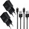 2er Pack Ladegerät kompatibel mit Samsung Galaxy S7 S6 S5 S4 S3 S2 A2S A3 A6S A7 A8 (A9 2016) A10 Tab A6 Tab 7 6 Tablet 4 7 J6 J5 J3 Schnellladegerät mit Micro USB 1,5m Kabel ladekabel (Schwarz)