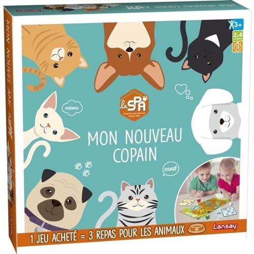 SPA - Mon Nouveau Copain - Jeu De Société Éducatif - Activité Ludique Dès 3 Ans Pour 2 À 4 Joueurs - Sensibilisation Au Bien-Être Animal - Format Convivial - Développe L'Empathie