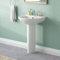 DeerValley DV-1P523 Liberty colonne de salle de bain ​en céramique avec trop-plein Blanc 50,8 x 43,2 cm