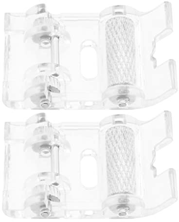 VGOL 2pcs Pied-de-biche à Encliqueter Compatible avec Brother Compatible avec Singer Pieds à roulettes en Cuir pour Machines à Coudre Domestiques à Tige Basse avec Systèmes à Visser