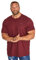 BadRhino Big & Tall Core Essential Everyday Tee Crew Neck Short Sleeve T-Shirt Top - Men's Longer Length 100% Cotton - M to 8XL Wine 4XL
