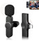 EIEISOW Kabelloses Lavalier-Mikrofon für iPhone, iPad, Plug-and-Play mit 3 Stufen, Rauschunterdrückung, automatische Synchronisation, Vlogger, Interview (Keine App oder Bluetooth erforderlich)