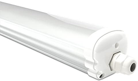 HOFTRONIC - LED Feuchtraumleuchte 150cm IP65-48W 5760 Lumen - 4000K Neutralweiß - Verknüpfbar - Kellerleuchte, Nassraumleuchte - Feuchtraum Wannenleuchte