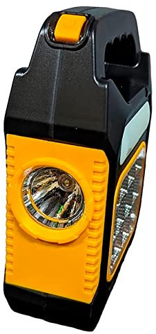 RevolutionLine - Linterna Led Solar Recargable | Carga solar y USB | Luz de emergencia de Seguridad para Camping | Diferentes modos de iluminación | Lámpara Portátil ergonómica Multifunción Exterior