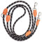 Hundeleine 2M Verstellbare Führleine Nylon Geflochten Hund Leine mit Karabiner, Multifunktions Trainingsleine Bissfest, Doppelleine für Kleine/Mittlere/Große Hunde (Schwarz)