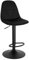 Lestarain Taburete Bar con Respaldo, Taburete Alto Cocina de Altura Ajustable Entre 60 y 81 cm, Estructura Metálica, Terciopelo, Negro