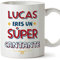 MUGFFINS Tazas Personalizadas para CANTANTE hombre - En Español - Eres Súper - 11 oz / 330 ml - Regalo Personalizable original y divertido