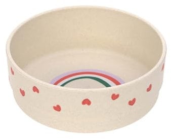 LÄSSIG Bol pour enfants Vaisselle pour enfants sans mélamine, sans BPA, pour lave-vaisselle et micro-ondes/Bowl Happy Rascals Heart lavender