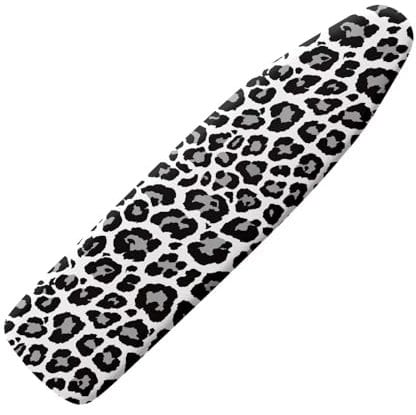 Tomeusey Leopard Print Ironing Board Cover,Dustproof Stain Resistant Ironing Board Cover and Pad with Elastic Edge, Heavy Duty Padded Iron Board Cover for Ironing Accessories