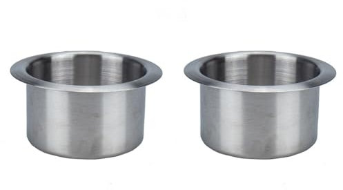 2Pcs Porte-Bouteille de Boisson en Acier Inoxydable Porte-Tasse Résistant à la Corrosion et à la Corrosion Porte-gobelet à Encastrer pour Table De Poker Porte-gobelet Bateau Voiture Bateaux RV