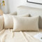 EMEMA Samt Kissenbezug Kissenhülle 30x50 cm Dekorative Dekokissen Creme Weiß Sofakissen Lendenkissen Wurfkissenbezug mit Verstecktem Reißverschluss Sofa Schlafzimmer 2er Set