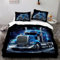 Ruiqieor Bettwäsche 135x200cm,Blauer LKW-Kopf Motiv Bettwäsche Set 3teilig,1 Bettbezug+2 Kissenbezug 80x80 cm,3D gedruckte Bettwäsche（#1）