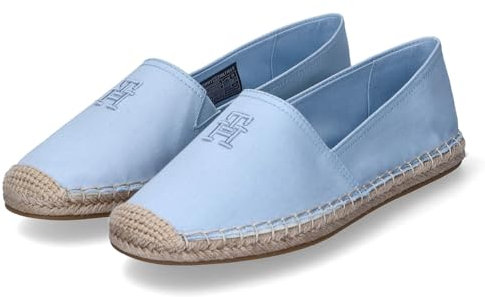 Tommy Hilfiger Damen Slipper/Espadrilles Blau Textil, Größe:42, Farbauswahl:hellblau