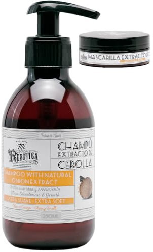 Mi Rebotica TOP1 Professionelles Zwiebelshampoo für trockenes und/oder geschädigtes Haar, Kirschduft, 250 ml