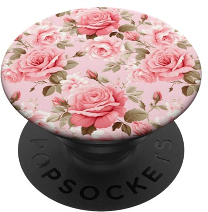 Niedliche rosa Blume, Rose PopSockets Klebender PopGrip