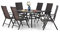 MFSTUDIO Rattan Gartenmöbel Set, Terassenmöbel Außen, Rechteckiger Gartentisch mit Verstellbarem Schirmloch(4-5cm), Polyrattan Sitzgruppe Wetterfest