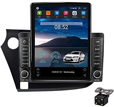 Android 10.0 Autoradio mit Rückfahrkamera, 9,7-Zoll-Touchscreen, Autoradio, MP5-Player für Honda Insight 2 2009–2014, unterstützt 4G/WLAN/Carplay/Auto/USB/DSP/RDS