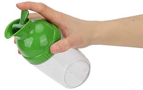 HAOHIZE Shaker à vinaigrette, 200 ml pour éviter les fuites, pot à vinaigrette avec couvercle pour mélangeur de vinaigrette de cuisine, bouteilles shaker, matériau ABS PP (Vert)