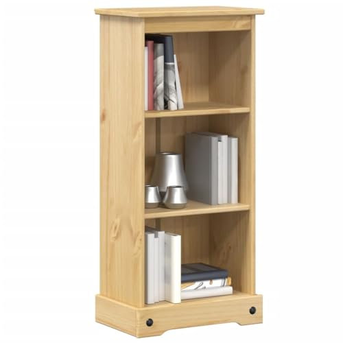Sufrk Bücherregal Corona 46x29x100 cm Bookshelf Regale Wohnzimmer BüRoregal BüCherregal Massivholz Kiefer