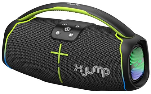 X JUMP XJ 150 Cassa Wireless Portatile Amplificata 60W, Alte Prestazioni, Funzione TWS, USB, AUX-IN, Microfono Incorporato, Speaker Wireless Resistente all'Acqua Waterproof IPX5, Nero