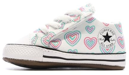 Converse Baskets Blanche/Vert/Rose à Imprimés Bébé Cribster