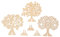 NUOBESTY 3pcs Weihnachten Baum Tabletop Decor Holz Ausschnitte Handwerk Bäume Ornamente für Malerei
