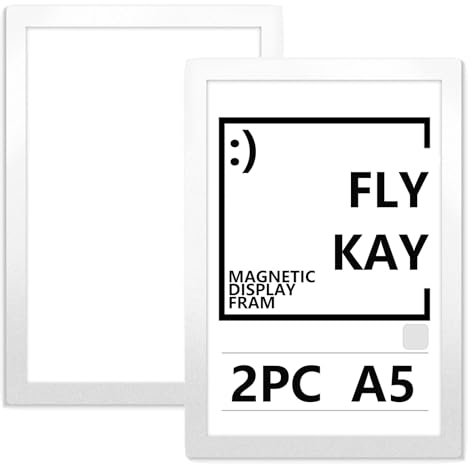 2 magnetrahmen A5 bilderrahmen, selbstklebender magnetischer diamond painting rahmen, wasserdichte, transparente schilderhalter für hinweise, zertifikate, poster, dokumente, anzeigen