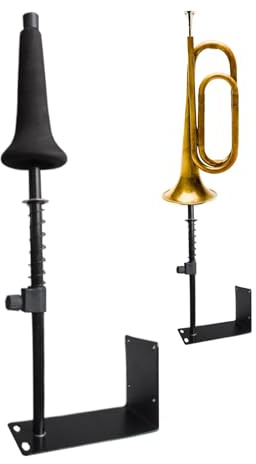 Trompetenhalter – Trompetenständer | Wandhalterung für Posaune mit 4 Schrauben | Musikinstrumente Displayständer | Platzsparend für Zuhause, Studio, Musikzimmer, Cham