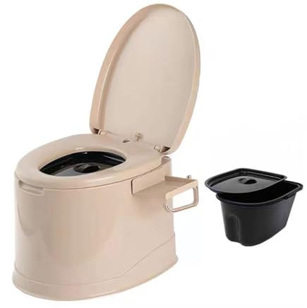 LYVQZPWLRboulettes de nuit, des urines, Toilettes portables avec siège, couvercle, poignées et porte-rouleau, bassin de lit compact, crachoir, pot de chambre unisexe