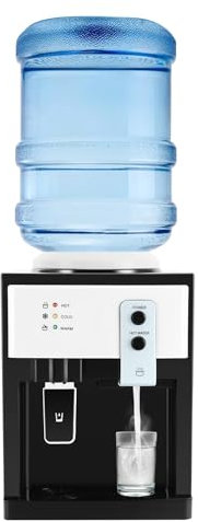 LANNADD Dispensador de agua eléctrico, refrigerador y dispensador de agua fría, 4.5 – 18.9 l, acero inoxidable