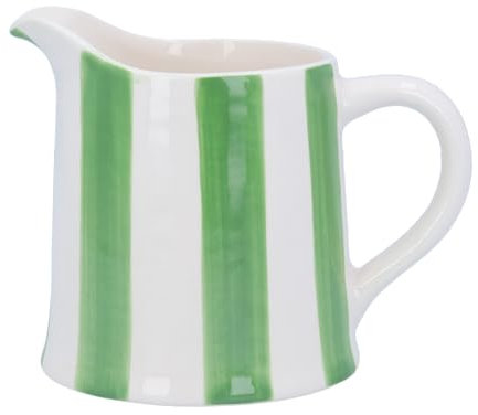 Gisela Graham Green Striped Serving Jug, Small