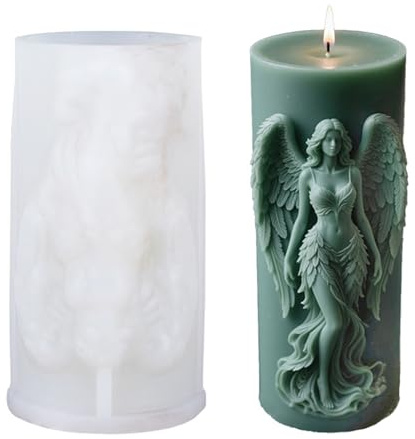JS MOLD Kerzenformen Silikon,3D Flügel Göttin Gießen Silikonform,Kerzenformen zum Gießen, DIY Silikonformen Kerzenform,Kerzen Formen Silikon für Duftkerzen, Handwerk Ornamente (RX-144)