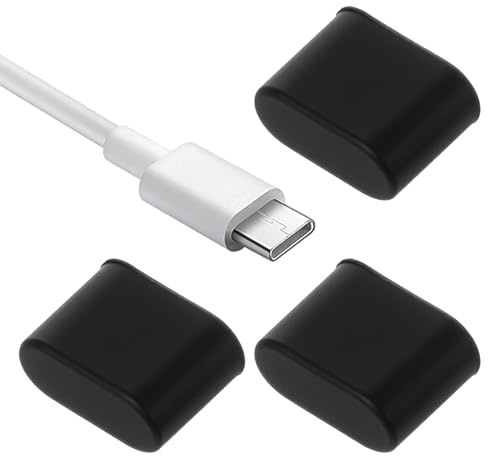 Sorcristy Staubschutzkappen Für USB-C Stecker, 30 Stück USB-C Schutzkappen Set, Staubdichte Abdeckung Für Daten- Und Ladekabel, USB Typ-C Abdeckkappen (Schwarz)