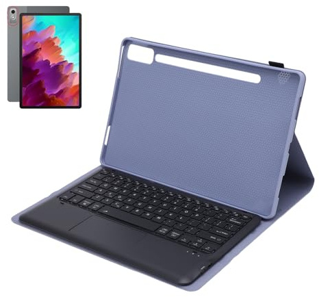 Diyeeni Tab P12 12,7 Zoll 2023 Hülle mit Tastatur Hochgenauen Trackpad und 7 Farb Hintergrundbeleuchtung, Abnehmbarer Drahtloser Tastaturgehäuse für Tab P12 12,7 Zoll 2023 (TB-370FU) (Purple)