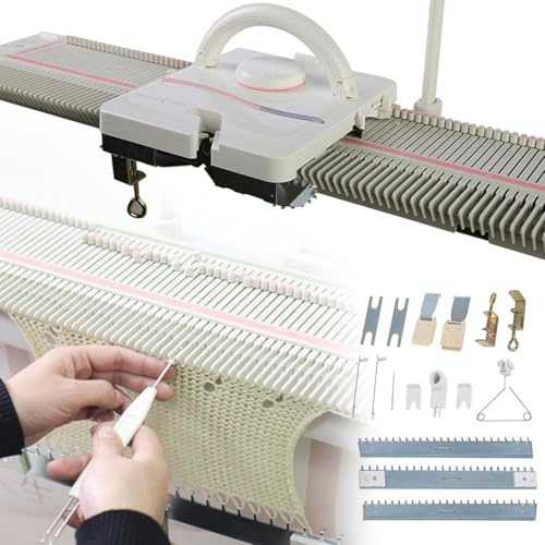 Automatische Strickmaschine, 6,5 mm, mittlere Stärke, 150 Stiche, Schal und Mütze, Strickgerät mit Zubehör, Handstrickset für Kinder und Erwachsene
