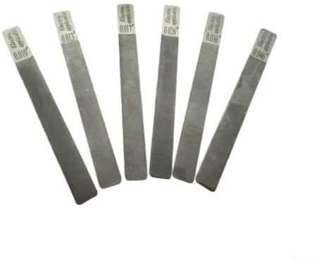 Guitar Nut File Set, 6 Pcs Stainless Steel Fret Crowning Slot Filing Files Professional Luthier Repair Tool Kit Drawer Part, for Guitars Bass Ukulele Musical Instruments (Acoustic Electric 10-46)