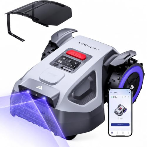 ANTHBOT Robot cortacésped M5 con Refugio antilluvia