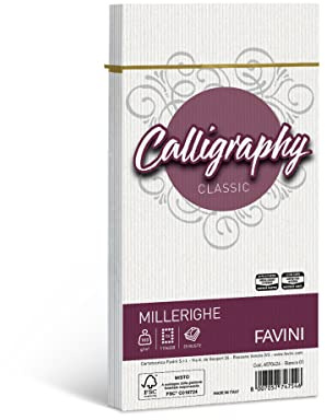 Favini A570424 Papier Calligraphy, Millerighe, geriffelt