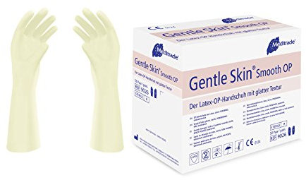 Meditrade 902685 Gentle Skin Smooth Latex Op-Handschuh, Puderfrei, Steril, Größe 8,5 (100-er pack)
