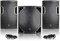 Complete Sound System Active Powered PA DJ Speakers SubWoofer Tour Install 1700W