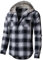 H2H Men's Flannel Plaid Checkered Long Sleeve Shirt Hoodie With Front Pockets