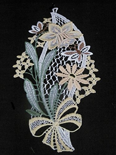Fensterbild Narzissen mit Schmetterling ca. 30 x 14 cm