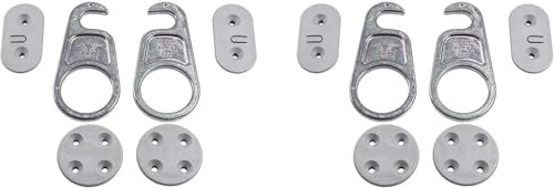 Gedotec Möbelverbinder LOCK Tischplatten-Verbinder trennbar Arbeitsplatten-Verbinder | Verbinder für Büro-Tisch - Möbel | Stahl verzinkt | Bauhöhe 9,1 mm | 2 Set - Holz-Verbinder Metall zum Schrauben