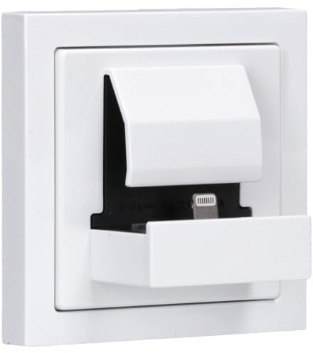 Busch-Jaeger 6480-84 Busch-powerDock Komplettset mit Lightning Anschluss Studioweiß 2CKA006400A0044
