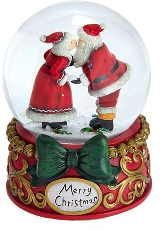 Kurt S. Adler Kurt Adler Musik Mr. & Mrs. Claus, 100 mm Schneekugel, Acryl, Mehrfarbig