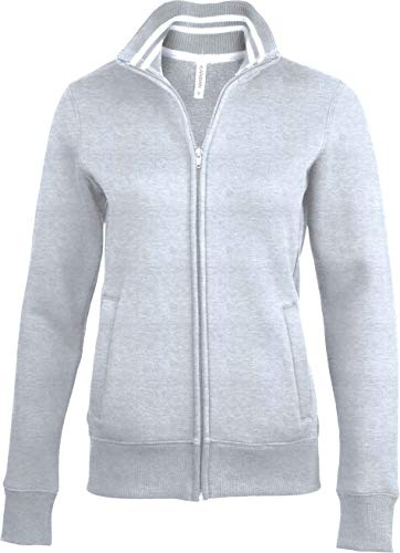 Ladies' Full Zip Sweat Jacket - Oxford Grey, L, Ladies