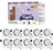Wowatt 10x LED Einbaustrahler Weiß 230V 6000K Kaltweiß Schwenkbar LED Einbauleuchte Set Einbauspot inkl. 10x 6W GU10 Spot f. Loch 68-80mm Rund Deckeneinbaustrahler 600lm Ersetzt 50W Deckeneinbauspot